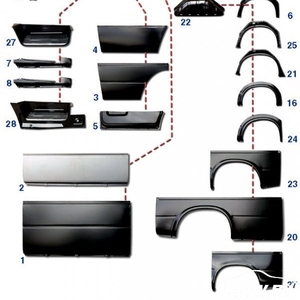 Купить кузовные автозапчасти к Форд Транзит 1986-2006