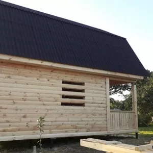 Дом из бруса Елена 6 на 6 установка Славгород и рн