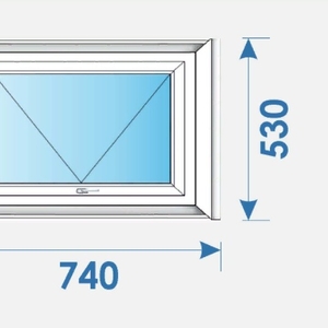 Окна Пвх 740х530 профиль Brugmann-7