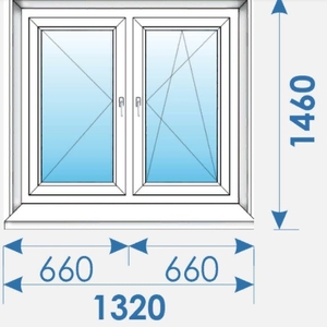 Окна Пвх 1320х1460 дешево профиль Rehau-5