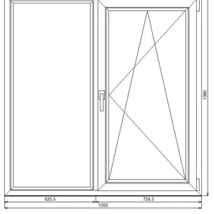 Неликвиды новые окна ПВХ  KBE Expert 70mm.