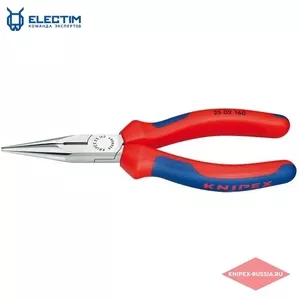 Плоские круглогубцы с режущими кромками KNIPEX KN-2502160