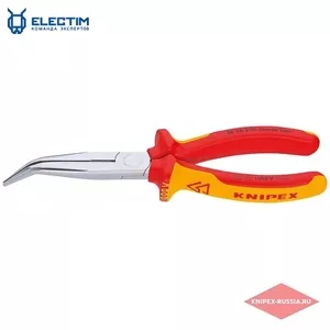 Плоские круглогубцы с режущими кромками KNIPEX KN-2626200