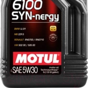 Моторное масло Motul 6100 Syn-nergy 5W30 (5л)