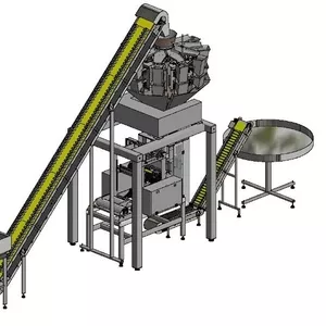 Автоматический упаковочный комплекс на базе фасовочно-упаковочного автомата Мегант Станадарт с мультиголовочным дозатором