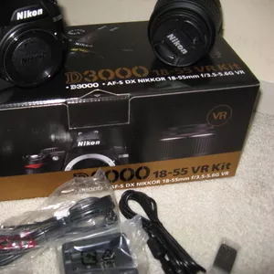 Nikon d3000 Kit 18-55mm б/у СУМКА,    СВЕТОФИЛЬТР,   КАРТА ПАМЯТИ 