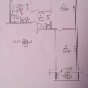 продам 3-х комнатную кваритру